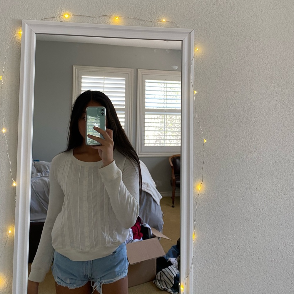 white sweater !!